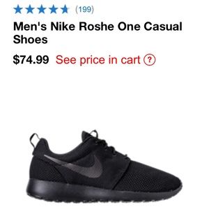 Mens/Women’s All Black Nike Roshe